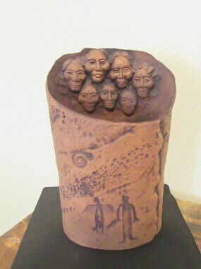 1999 Lan Spurgers J H Boone Limited Ed. Native Art Sculpture Candle Luminary